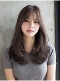 ワンカールパーマ暗めカラーデザインカラーフェイスフレーミング