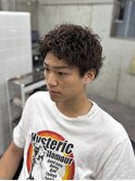 ピンパーマ/ショート/ブリーチ/