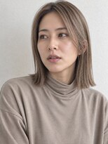 ヘイ 松本店(HEY)&nbsp;【HEY 松本】切りっぱなしミディアムボブ×ミルクティーベージュ