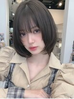ロッソ 大橋店(Rosso) アッシュブラウンの丸みボブ【大橋】