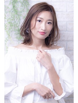 ヘアーアートシフォン 川口東口店(hair art chiffon) ダークアッシュ/大人ガーリー/ミディアムレイヤーカット