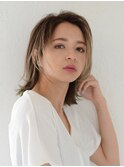 三軒茶屋_レディース_ミディアム_ブラウン_グラデーション_ボブ