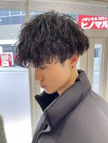 アッシュ 下丸子店(Ash)&nbsp;ツイストスパイラルパーマスリークショートツーブロックマッシュ