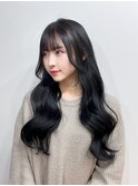 韓国ヨシンモリ/ブルーブラック/重めレイヤー