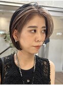 インナーカラーベージュカラーイヤリングカラーハイトーンカラー