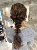 結婚式お呼ばれヘア 編みおろし【肥田亜沙美】