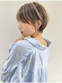 ショートボブ髪型20代30代前髪あり前髪なし面長丸顔【荒牧】AY