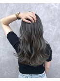 コントラスト極ハイライト☆アッシュブラック