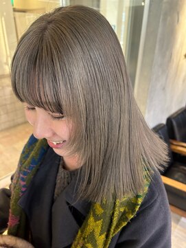 スタイル スマート サロン(STYLE smart salon) 【kanae/藤沢】グレージュ/前髪インナー/切りっぱなしボブ