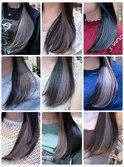 10代20代大人かわいい裾カラーイルミナカラー艶感ピンクベージュ