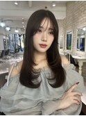 韓国顔周りレイヤーカット髪質改善カラーくびれヘア静岡