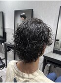 黒髪サーフカールパーマ波巻きパーマ