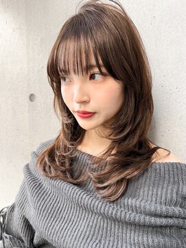 アグノス 青山(Agnos) デジタルパーマうるツヤ斜めバングこなれヘアグランマッシュ