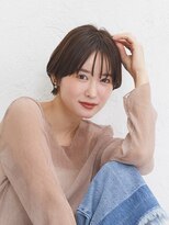 ソーエン バイ ヘッドライト 姪浜店(soen by HEADLIGHT)&nbsp;ショートボブ暗めカラーグランマッシュパールベージュブラウン