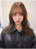 ブリーチなし ベージュ オリーブ アッシュ ダブルカラー Wカラー