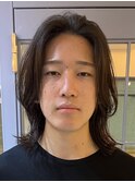 天神大名ニュアンスパーマセンターパートルーズパーマメンズボブ