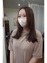 ムク(Muku)&nbsp;透け感ベージュ×たっぷりレイヤーで抜け感ロング◎