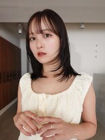 フィルムス 横浜(FILMS+) ひし形レイヤーボブハッシュ/顔周り/オリーブベージュ/横浜+