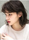 インナーカラー☆外ハネミディ