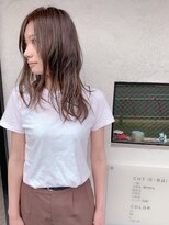 ヘアーサロン オーツー(HAIR SALON O+O) 空気感のあるナチュラルな束感グレージュロング