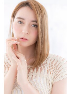 ヘアアンドビューティー ミック(Hair & Beauty miq) 外国人風クリアカラーワンカールロブb