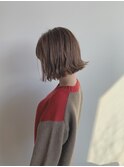 動きのあるラインボブ/ニュアンスカラー/ことりベージュ