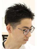 ヨシザワインク プレミアム 築地店(YOSHIZAWA Inc. PREMIUM)&nbsp;メンズショートツヤ感ツーブロナチュラルバック