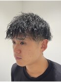 メンズショートマッシュ×ツイストスパイラルパーマ