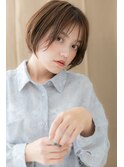 シルキーベージュオンブレひし形ボブショートY戸田公園20代30代