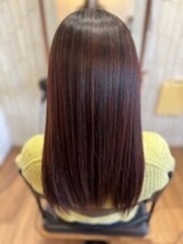 オーフェス 福島店(AUFES)の写真/長年悩んできたクセ・まとまらない髪とはサヨナラ！質感コントロールで貴女の「なりたい」ストレートを実現