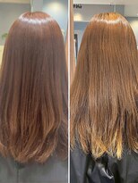 クララ カシハラ(CLALA Kashihara)&nbsp;【ビフォーアフター】髪質改善水素カラー/チョコレートブラウン