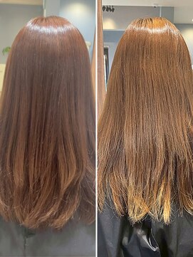 クララ カシハラ(CLALA Kashihara) 【ビフォーアフター】髪質改善水素カラー/チョコレートブラウン