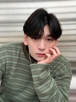 ジーナ 天神(Zina)&nbsp;センターパート / ニュアンスパーマ【ブラックピンパーマ】