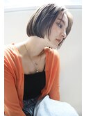 大人可愛いワンレンボブ