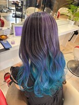 アース 鈴鹿店(HAIR&MAKE EARTH) ヴァイオレット+ブルーバレイヤージュ