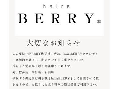 ヘアーズ ベリー 伏見桃山店(hairs BERRY)の写真