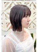 ミディアムヘア/暗めカラー/グランマッシュ/名駅y9