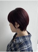 大人ショート/ショートボブ/レッドブラウン/40代/50代/知立/三河