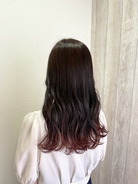 シエル 立川店(CIEL) 裾カラー×ピンクブラウン【CIEL×maki】