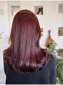ワインレッドヘアー