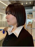 ぱっつりボブ