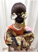 振袖ヘア シニヨン/ヘアセット/着物ヘア/成人式/鎌倉