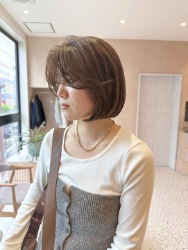 オン キャナルシティ博多前店(on) 【博多の哉汰】柔らかいミルクブラウン ボブ 20代