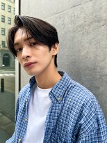 メンズヘア ガーデン 銀座(Men's hair GARDEN)&nbsp;センターパートスパイキーショートフェザーパーマダークアッシュ