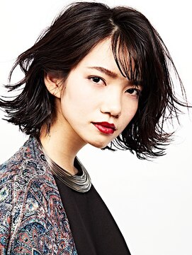 ティーズヘアー(T's HAIR) 黒髪×切りっぱなしボブ