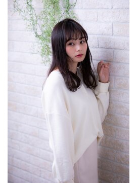 ヘアーアートシフォン 池袋西口店(Hair art chiffon) 伸ばしかけくせ毛風くびれセミディ無造作カールインナーカラー