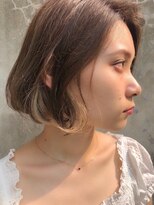 アナログ(ANALOGUE)&nbsp;【ANALOGUE】ミルクティーベージュインナーカラー大人BOB