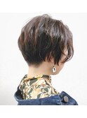 ハンサムショート×ニュアンスレッド