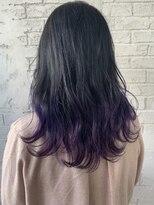 プライズ 池袋店(prize)&nbsp;グラデーションカラーピンクパープル波ウェーブ無造作6066