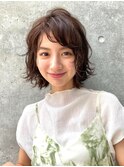 外ハネエアリーボブスタイル☆